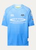 T-shirt met logo- en backprint - Blauw