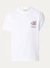 Tropical T-shirt met logo- en backprint - Wit
