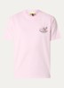 Tropical T-shirt met logo- en backprint - Roze