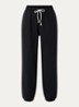 High waist tapered fit joggingbroek met steekzakken - Zwart