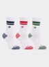 Lifestyle Crew sokken met logo in 3-pack - Donkergroen