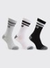 Lifestyle Crew sokken met logo in 3-pack - Grijs
