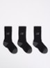 Youth Active sokken met logo in 3-pack - Zwart