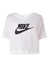 Essential trainings cropped T-shirt met logoprint - Wit