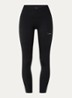One high waist cropped trainingslegging met dri-FIT en logo - Zwart