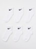 Sneakersokken met logo in 6-pack - Wit