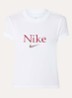 T-shirt met logo en ronde hals - Wit