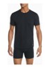 T-shirt van katoenblend in 2-pack - Zwart
