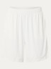 Airy mid waist loose fit korte broek met ritszakken - Wit