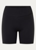 Matte high waist skinny fit korte trainingslegging - Zwart