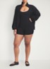 Matte sport bodysuit met logo - Zwart