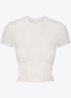 Matte trainings crop top met stretch - Wit