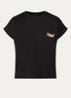 Aleena T-shirt met ronde hals - Zwart