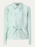 Alira blouse met metallic finish - Lichtblauw