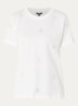 Allover N T-shirt met logoprint en strass - Wit