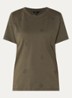 Allover N T-shirt met logoprint en strass - Donkergroen
