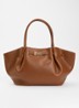 Amara Chunky schoudertas met kettingdetail - Cognac