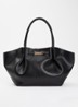 Amara Chunky schoudertas met kettingdetail - Zwart