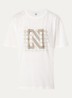 Chain T-shirt met print - Oudroze