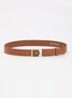 Hafiza riem van leer met logo  - Cognac