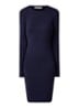 Jolie fijngebreide fitted midi jurk - Blauw