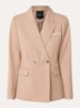 Oakland double-breasted blazer met schoudervulling en klepzakken - Camel