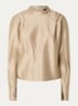 Ohino tuniek van satijn met plooidetai - Beige
