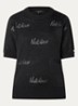 Omarah top met lurex en logo - Zwart