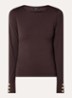Oshawa top met ronde hals - Bruin