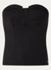 Peoria strapless top met logo - Zwart