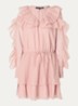 Pharr mini jurk met volant - Roze