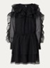 Pharr mini jurk met volant - Zwart