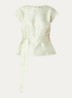 Porlamar top met metallic finish en strikdetail - Groen