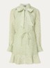 Pragues mini jurk met panterprint - Lichtgroen
