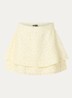 Pragues mini rok met panterprint - Lichtgeel