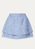 Pragues mini rok met panterprint - Staalblauw