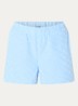 Qea high waist wide fit korte broek van badstof - Blauw