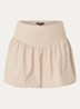 Quito minirok met smockwerk en logo - Beige