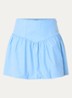 Quito minirok met smockwerk en logo - Blauw