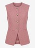 Reza gilet met tweed-look - Peach Skin