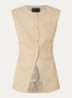 Reza gilet met tweed-look - Beige