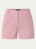 Reza high waist straight fit korte broek met strass - Donkerrood