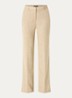 Reza mid waist straight fit broek met steekzakken - Vanillegeel
