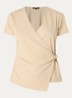 Rimini top met V-hals - Creme