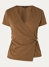 Rimini top met V-hals - Cognac