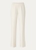 Riva mid waist straight fit pantalon met persplooi en steekzakken - Creme