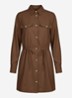 Riva mini blousejurk met trekkoord - Cacao