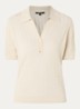 Rouen top met lurex en opengewerkt dessin - Beige