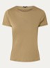 T-shirt met logo en strass - Lichtbruin