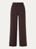 Asana high waist wide fit pantalon - Donkerbruin